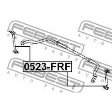 Тяга / стойка стабилизатора FEBEST 0523-FRF-1