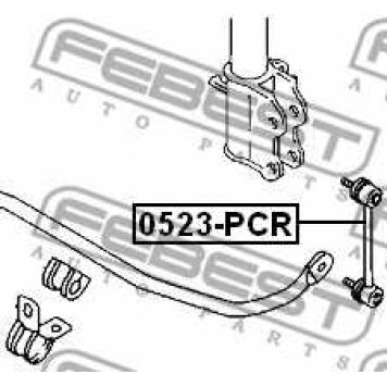 Тяга / стойка стабилизатора FEBEST 0523-PCR-1