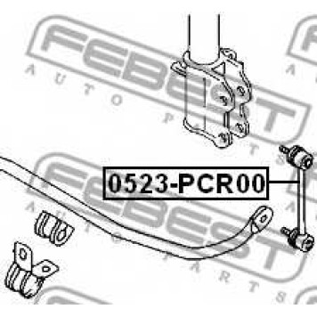 Тяга / стойка стабилизатора FEBEST 0523-PCR00-1