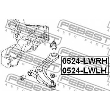 Рычаг независимой подвески колеса FEBEST 0524-LWRH-1
