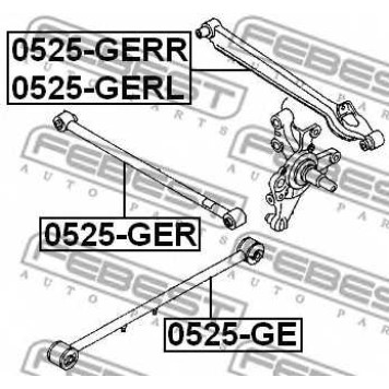 Рычаг независимой подвески колеса FEBEST 0525-GERR-1