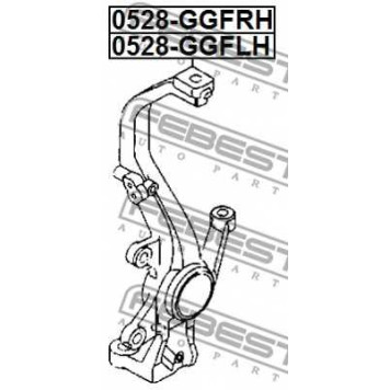 Поворотный кулак, подвеска колеса FEBEST 0528-GGFLH-1