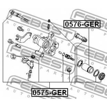 Ремкомплект тормозного суппорта FEBEST 0575-GER-1