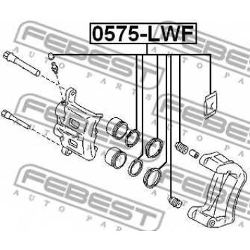 Ремкомплект тормозного суппорта FEBEST 0575-LWF-1