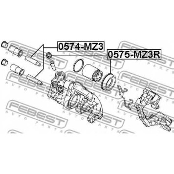 Ремкомплект тормозного суппорта FEBEST 0575-MZ3R-1