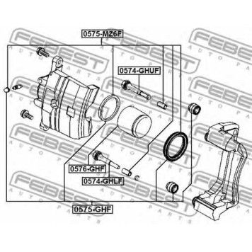 Ремкомплект тормозного суппорта FEBEST 0575-MZ6F-1