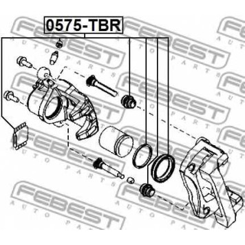 Ремкомплект тормозного суппорта FEBEST 0575-TBR-1