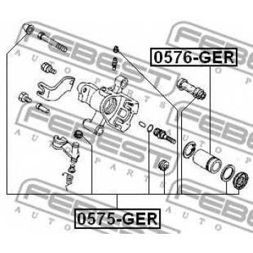 Поршень корпуса скобы тормоза FEBEST 0576-GER-1