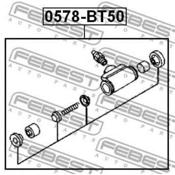 Колесный тормозной цилиндр FEBEST 0578-BT50-1