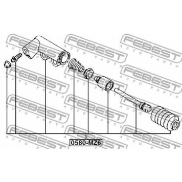Рабочий цилиндр сцепления FEBEST 0580-MZ6-1