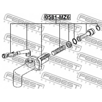 Главный цилиндр сцепления FEBEST 0581-MZ6-1