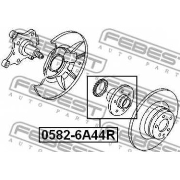 Ступица колеса FEBEST 0582-6A44R-1