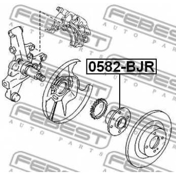 Ступица колеса FEBEST 0582-BJR-1