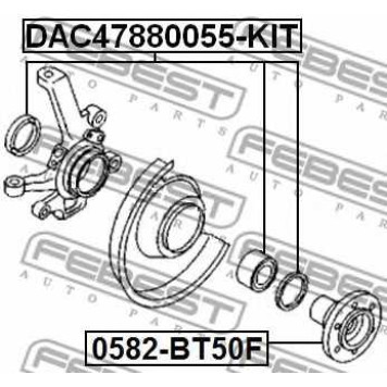 Ступица колеса FEBEST 0582-BT50F-1
