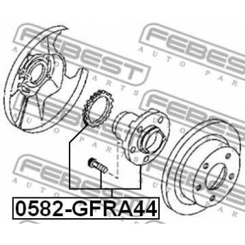 Ступица колеса FEBEST 0582-GFRA44-1