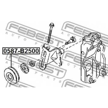 Натяжной ролик поликлинового ременя FEBEST 0587-B2500-1