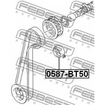 Натяжной ролик ременя ГРМ FEBEST 0587-BT50-1