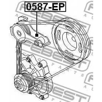 Натяжной ролик поликлинового ременя FEBEST 0587-EP-1