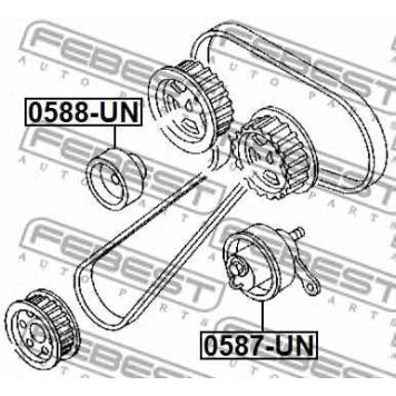 Паразитный / ведущий ролик зубчатого ремня FEBEST 0588-UN-1