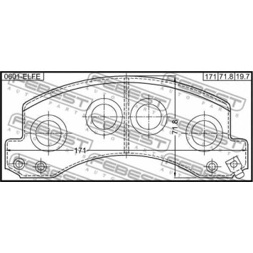 Колодки тормозные дисковые передний <b>FEBEST 0601-ELFF</b>-1
