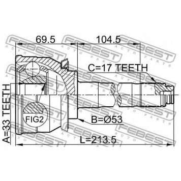 Шарнир приводного вала FEBEST 0610-007-1