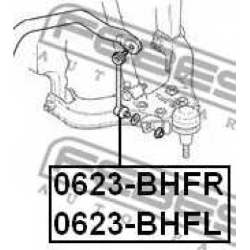 Тяга / стойка стабилизатора FEBEST 0623-BHFL-1