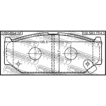Колодки тормозные дисковые передний для SUZUKI SWIFT(EZ,MZ) <b>FEBEST 0701-RS415F</b>-1