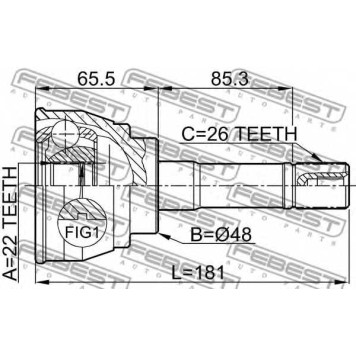 Шарнир приводного вала FEBEST 0710-012-1
