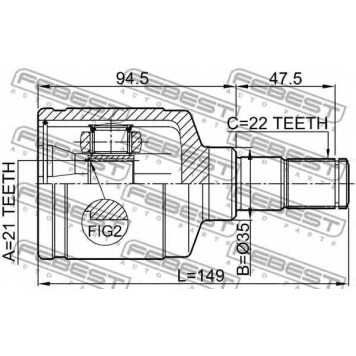 Шарнир приводного вала FEBEST 0711-BALLH-1