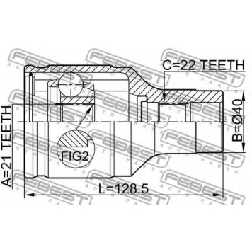 Шарнир приводного вала FEBEST 0711-BALRH-1