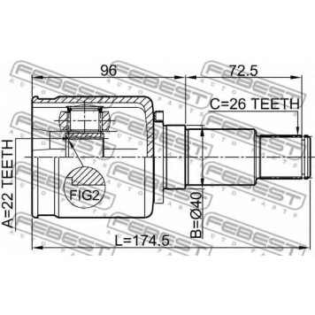 Шарнир приводного вала FEBEST 0711-GVJBRH-1