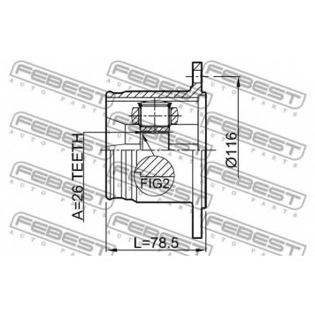 Шарнир приводного вала FEBEST 0711-JBR-1