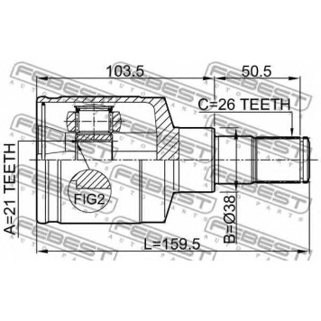 Шарнир приводного вала FEBEST 0711-LNLH-1