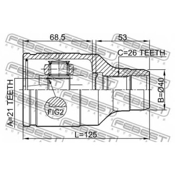 Шарнир приводного вала FEBEST 0711-LNRH-1