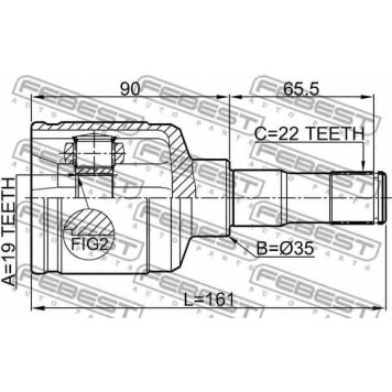 Шарнир приводного вала FEBEST 0711-LNRHR-1