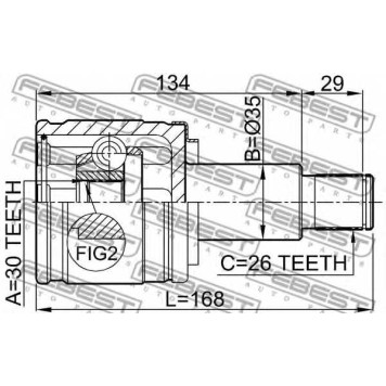Шарнир приводного вала FEBEST 0711-XL7RH-1