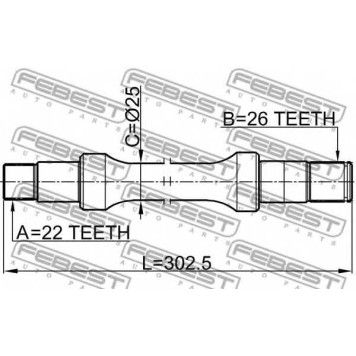 Приводной вал FEBEST 0712-SX4R-1
