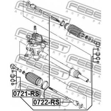 Наконечник поперечной рулевой тяги FEBEST 0721-RS-1
