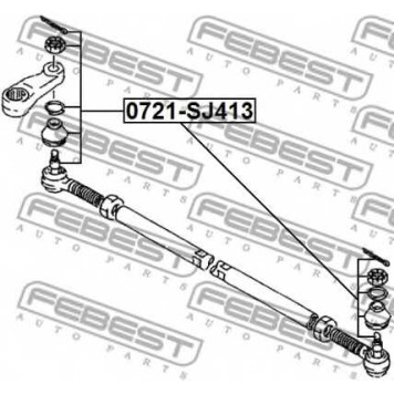 Наконечник поперечной рулевой тяги FEBEST 0721-SJ413-1