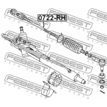 Осевой шарнир рулевой тяги FEBEST 0722-RH-1