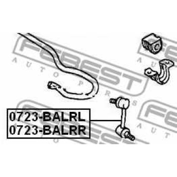 Тяга / стойка стабилизатора FEBEST 0723-BALRR-1