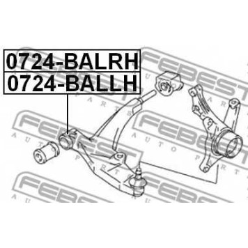 Рычаг независимой подвески колеса FEBEST 0724-BALLH-1