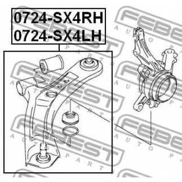 Рычаг независимой подвески колеса FEBEST 0724-SX4LH-1