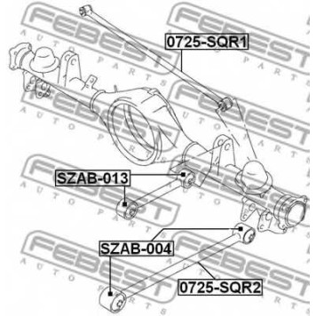 Рычаг независимой подвески колеса FEBEST 0725-SQR2-1