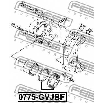 Ремкомплект тормозного суппорта FEBEST 0775-GVJBF-1