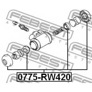 Ремкомплект тормозного суппорта FEBEST 0775-RW420-1