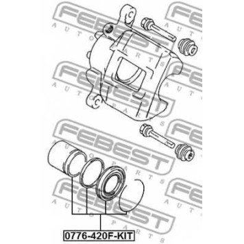 Поршень корпуса скобы тормоза FEBEST 0776-420F-KIT-1