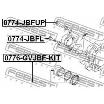 Поршень корпуса скобы тормоза FEBEST 0776-GVJBF-KIT-1