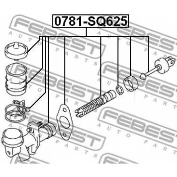 Главный цилиндр сцепления FEBEST 0781-SQ625-1