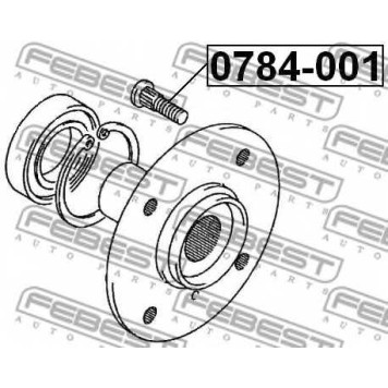 Болт крепления колеса FEBEST 0784-001-1